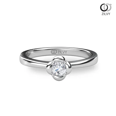 แหวนเพชรผู้หญิง รุ่น GR673 - มุมบน