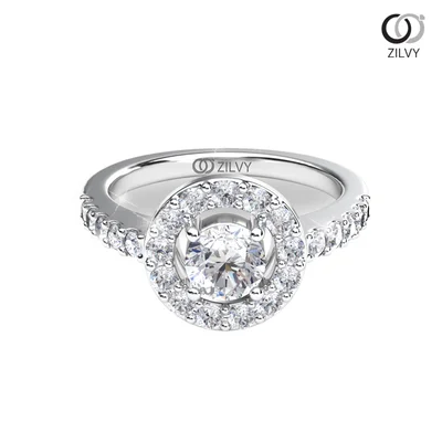 แหวนเพชรผู้หญิง รุ่น GR676 - มุมบน