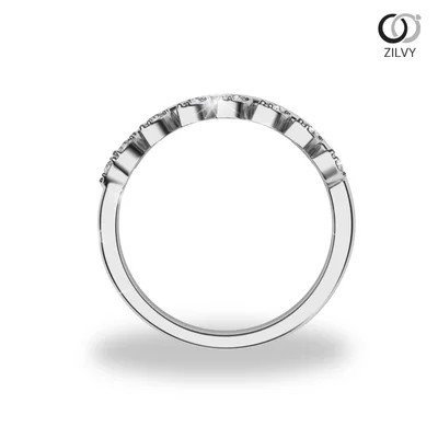 แหวนเพชรผู้หญิง รุ่น GR678 - มุมหน้า