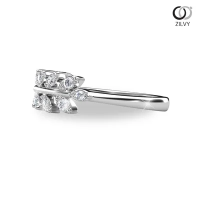 แหวนเพชรผู้หญิง รุ่น GR678 - มุมข้าง