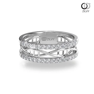 แหวนเพชรผู้หญิง รุ่น GR681 - มุมบน