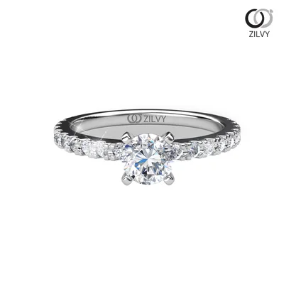 แหวนเพชรผู้หญิง รุ่น GR682 - มุมบน