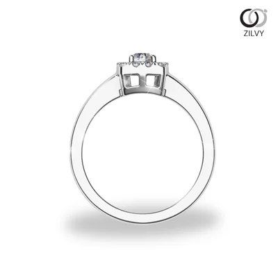 แหวนเพชรผู้หญิง รุ่น GR686 - มุมหน้า