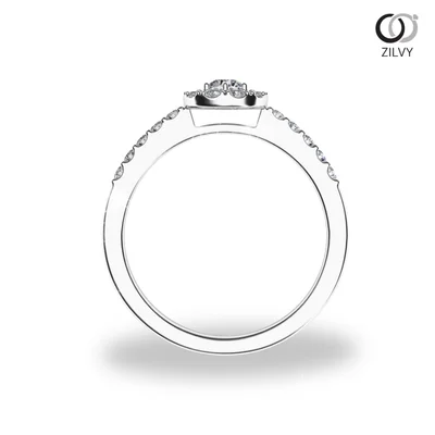 แหวนเพชรผู้หญิง รุ่น GR687 - มุมหน้า