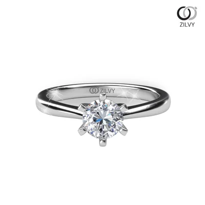 แหวนเพชรผู้หญิง รุ่น GR688 - มุมบน