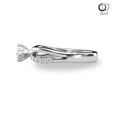 แหวนเพชรผู้หญิง รุ่น GR689 - มุมข้าง