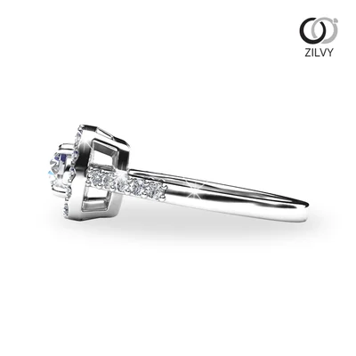 แหวนเพชรผู้หญิง รุ่น GR691 - มุมข้าง