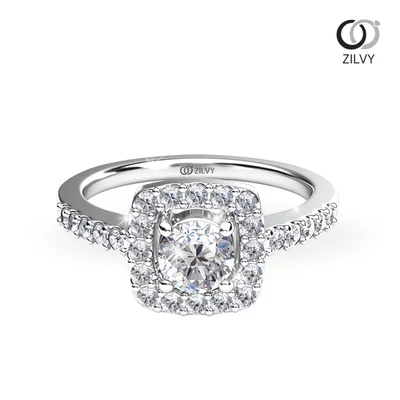 แหวนเพชรผู้หญิง รุ่น GR691 - มุมบน