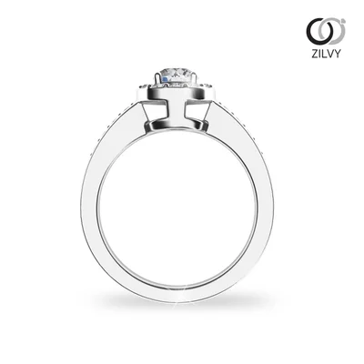 แหวนเพชรผู้หญิง รุ่น GR692 - มุมหน้า