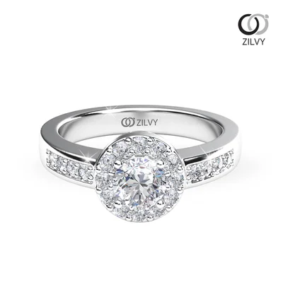 แหวนเพชรผู้หญิง รุ่น GR692 - มุมบน