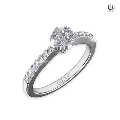 แหวนเพชรผู้หญิง รุ่น GR694 - มุมเปอร์สเปกทีฟ