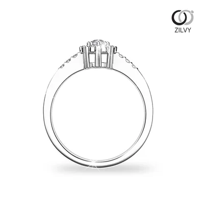 แหวนเพชรผู้หญิง รุ่น GR695 - มุมหน้า