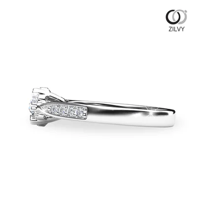 แหวนเพชรผู้หญิง รุ่น GR697 - มุมข้าง