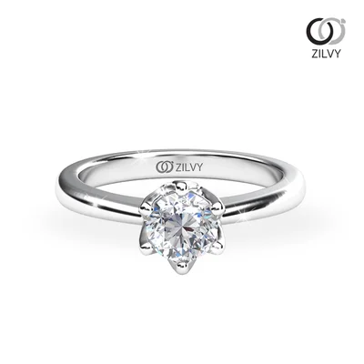 แหวนเพชรผู้หญิง รุ่น GR701 - มุมบน