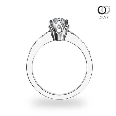 แหวนเพชรผู้หญิง รุ่น GR705 - มุมหน้า