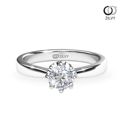 แหวนเพชรผู้หญิง รุ่น GR708 - มุมบน