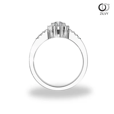 แหวนเพชรผู้หญิง รุ่น GR709 - มุมหน้า