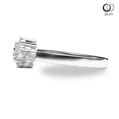 แหวนเพชรผู้หญิง รุ่น GR709 - มุมข้าง