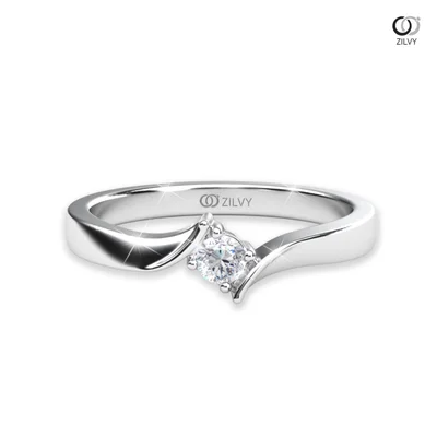 แหวนเพชรผู้หญิง รุ่น GR714 - มุมบน