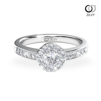 แหวนเพชรผู้หญิง รุ่น GR720 - มุมบน