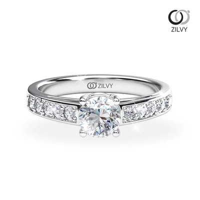 แหวนเพชรผู้หญิง รุ่น GR727 - มุมบน