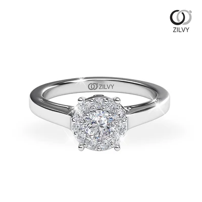 แหวนเพชรผู้หญิง รุ่น GR733 - มุมบน