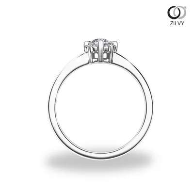 แหวนเพชรผู้หญิง รุ่น GR743 - มุมหน้า