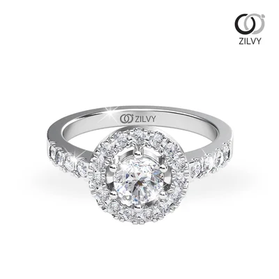 แหวนเพชรผู้หญิง รุ่น GR745 - มุมบน