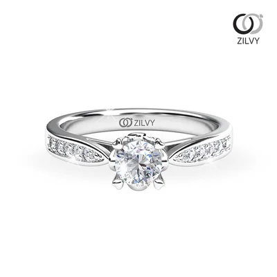 แหวนเพชรผู้หญิง รุ่น GR747 - มุมบน