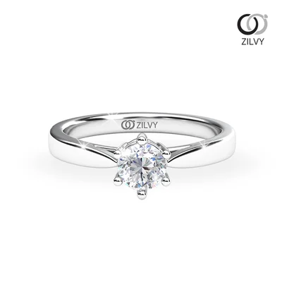 แหวนเพชรผู้หญิง รุ่น GR748 - มุมบน