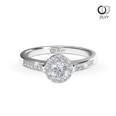 แหวนเพชรผู้หญิง รุ่น GR753 - มุมบน