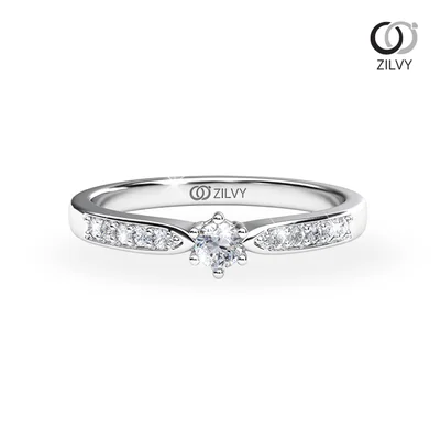 แหวนเพชรผู้หญิง รุ่น GR754 - มุมบน