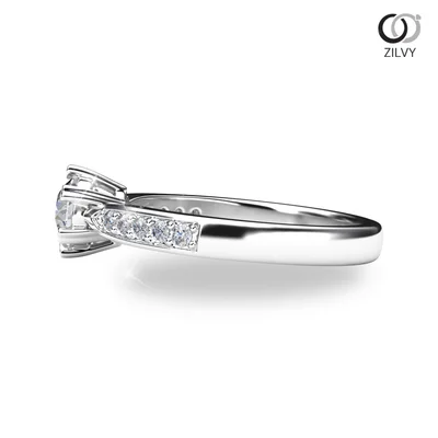 แหวนเพชรผู้หญิง รุ่น GR756 - มุมข้าง