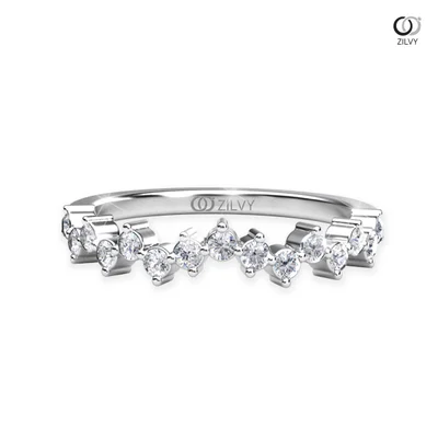 แหวนเพชรผู้หญิง รุ่น GR757 - มุมบน