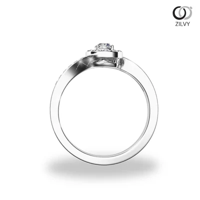 แหวนเพชรผู้หญิง รุ่น GR759 - มุมหน้า