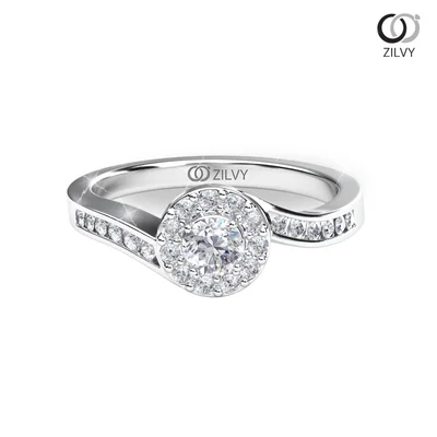 แหวนเพชรผู้หญิง รุ่น GR759 - มุมบน