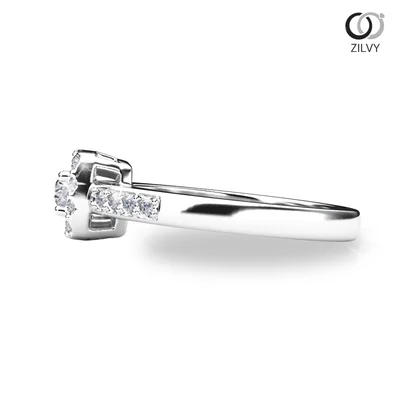 แหวนเพชรผู้หญิง รุ่น GR760 - มุมข้าง