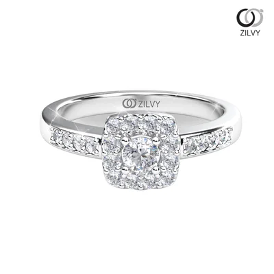 แหวนเพชรผู้หญิง รุ่น GR760 - มุมบน