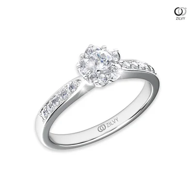 แหวนเพชรผู้หญิง รุ่น GR761 - มุมเปอร์สเปกทีฟ