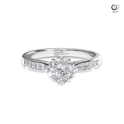 แหวนเพชรผู้หญิง รุ่น GR761 - มุมบน