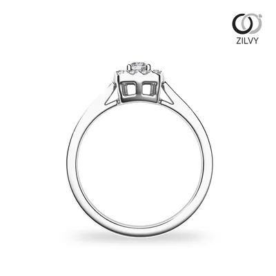 แหวนเพชรผู้หญิง รุ่น GR765 - มุมหน้า