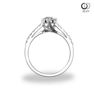 แหวนเพชรผู้หญิง รุ่น GR784 - มุมหน้า