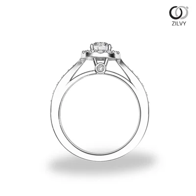 แหวนเพชรผู้หญิง รุ่น GR790 - มุมหน้า