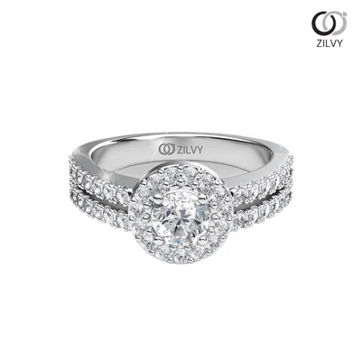 แหวนเพชรผู้หญิง รุ่น GR791 - มุมบน