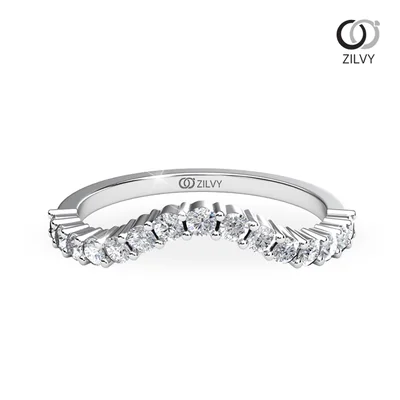 แหวนเพชรผู้หญิง รุ่น GR813 - มุมบน