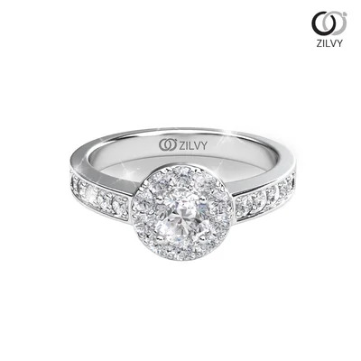 แหวนเพชรผู้หญิง รุ่น GR819 - มุมบน