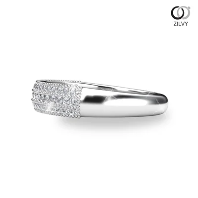 แหวนเพชรผู้หญิง รุ่น GR824 - มุมข้าง