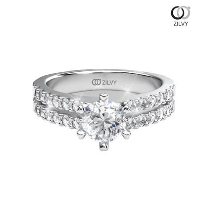 แหวนเพชรผู้หญิง รุ่น GR827 - มุมบน