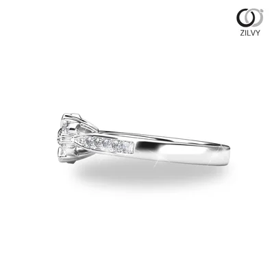 แหวนเพชรผู้หญิง รุ่น GR836 - มุมข้าง