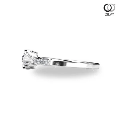 แหวนเพชรผู้หญิง รุ่น GR843 - มุมข้าง